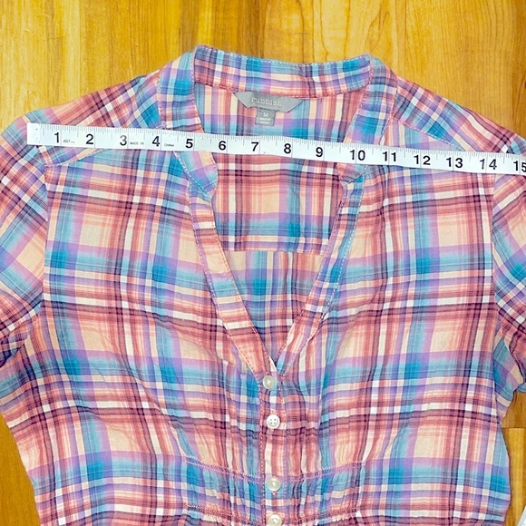 Rubbish plaid button down size M - Picture 10 of 13